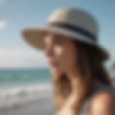 A stylish surf hat with adjustable features