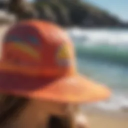 A vibrant surf hat designed for sun protection