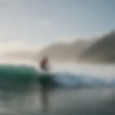 A surfer enjoying the waves with fog-free gear