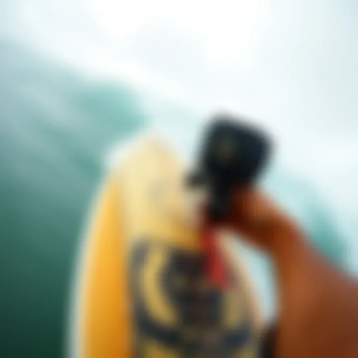Capturing Action: Surfer with GoPro Bite Mount Surfer using GoPro Bite Mount in action