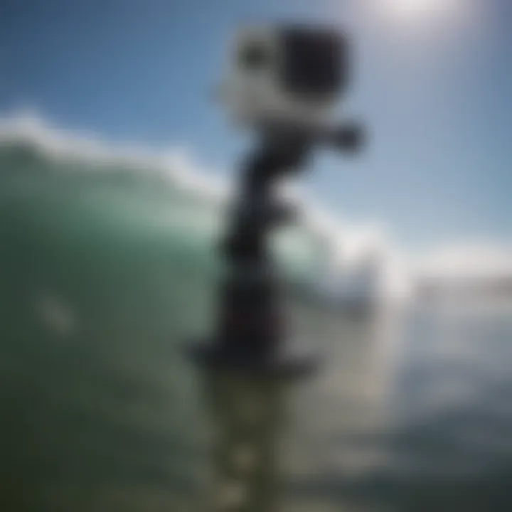 Dynamic GoPro surf mount in action