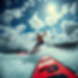 Dynamic wakeboarding action captured with GoPro mount