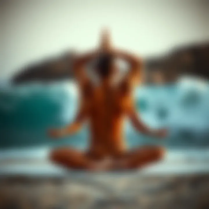 Meditative pose promoting mental focus