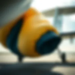 Heavy duty wind sock in aviation setting