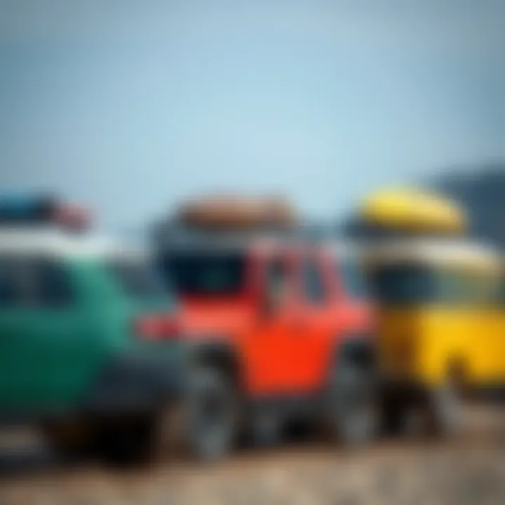 Heytrip Roof Racks on Various Vehicle Types Different vehicle types equipped with Heytrip roof racks