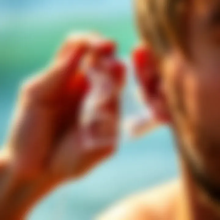 Applying a Warm Compress Diagram illustrating the use of a warm compress on the ear