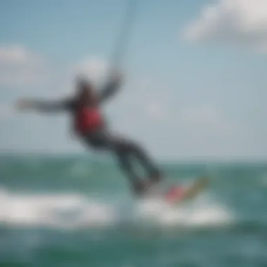 Techniques demonstrated on the water during a kiteboarding session