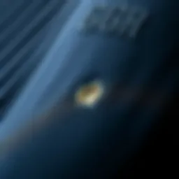 Close-up of wetsuit material showing damage