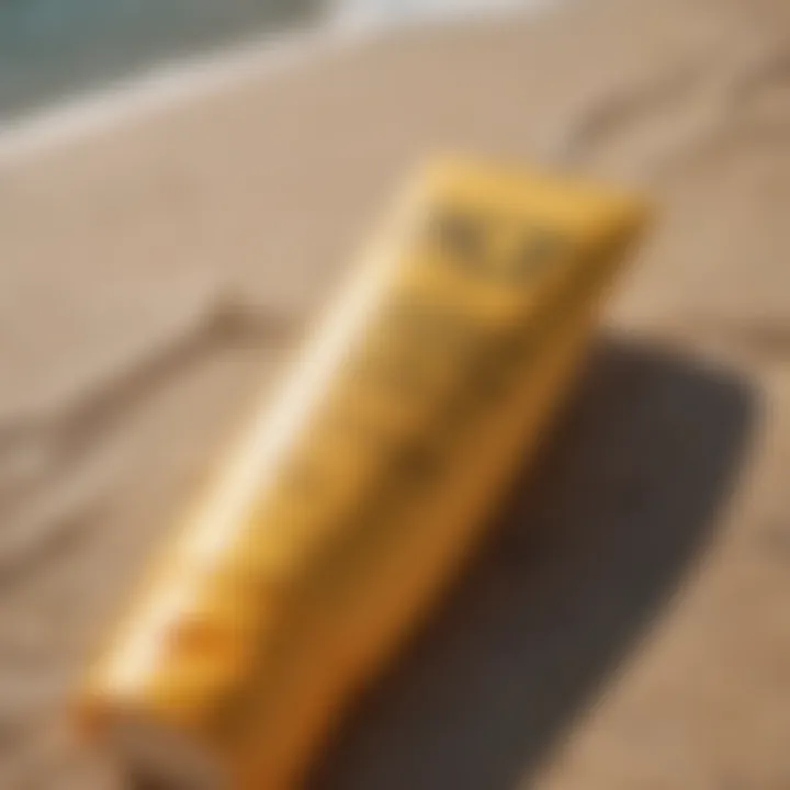 Label of sunscreen showcasing toxic ingredients