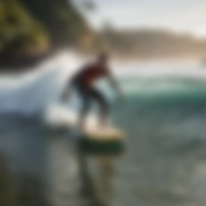 Surfboard enthusiasts enjoying the ocean