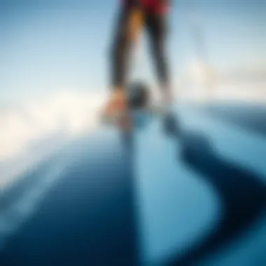 Innovative Kiteboard Materials Close-up of innovative materials used in kiteboard manufacturing