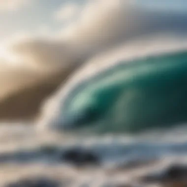 Waves crashing on the shores of Madeira