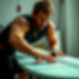 Surfboard wax application technique