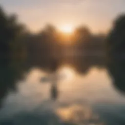 Paddleboard on calm waters at sunrise