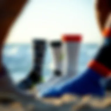 Comparison of Surf Sock Designs Comparison of different neoprene surf sock designs