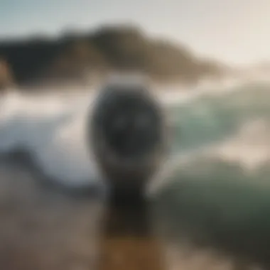 Group of surfers wearing Nixon Wave Watches during a competition