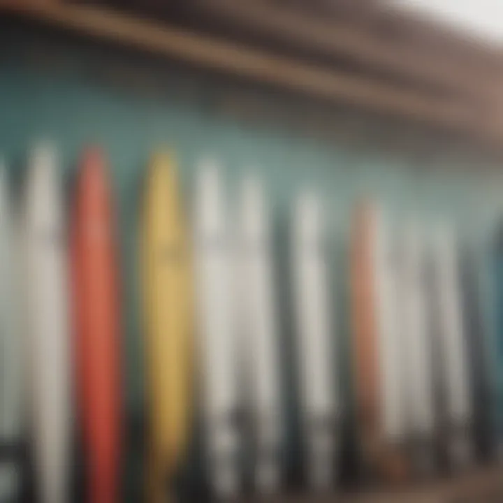 A close-up of surfboard rental prices listed at a shop in Waikiki