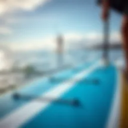 Length measurement of a paddle board