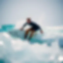 Surfer riding a perfect wave at Porto Escondido