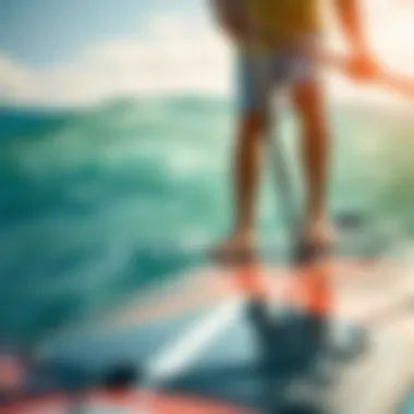 Innovative Paddleboard Technology Close-up of advanced paddleboard technology