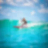 Dynamic power paddleboarding scene showcasing vibrant waters