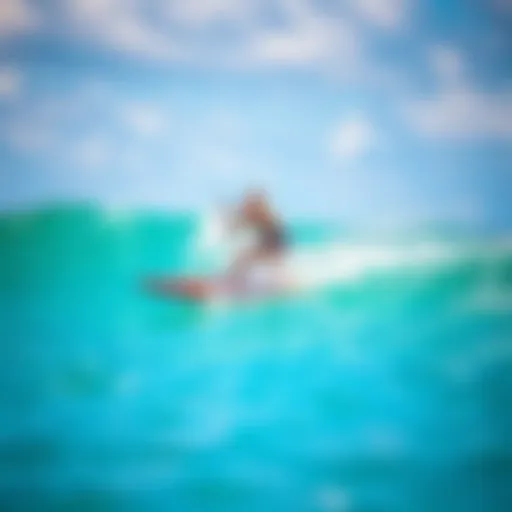 Dynamic power paddleboarding scene showcasing vibrant waters