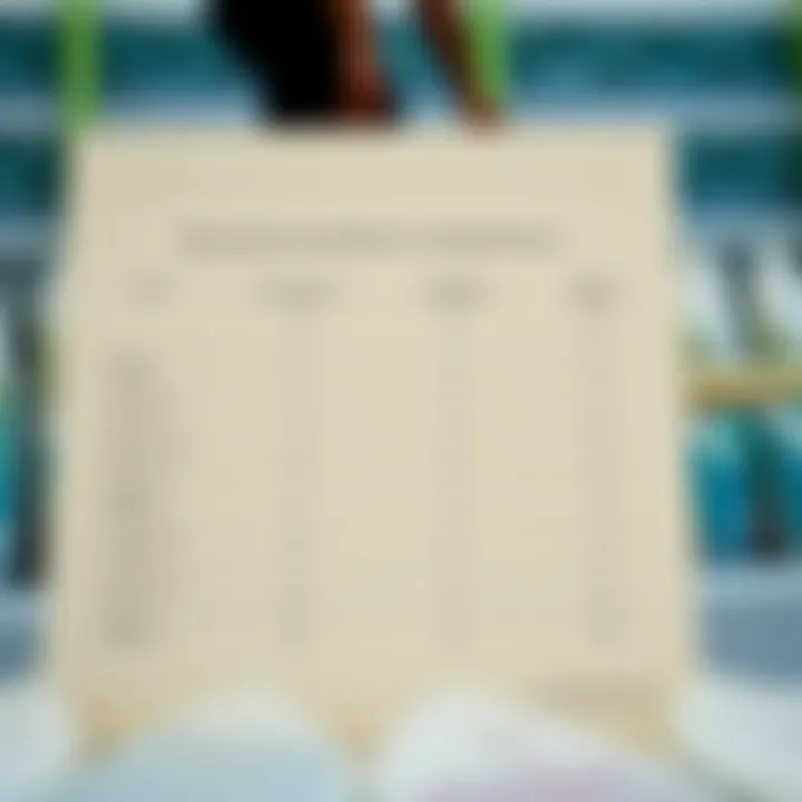 Chart comparing personal preferences and surfboard specifications