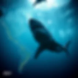 A detailed map showcasing shark migration routes