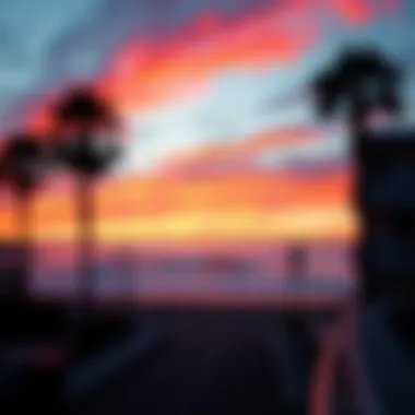 Sunset view over Hermosa Beach capturing the vibrant colors of the sky