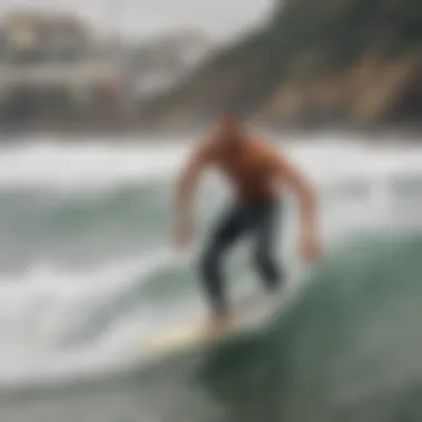 Group of surfers engaging in a community event