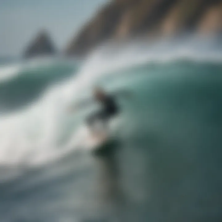 Expert instructor demonstrating surfing techniques