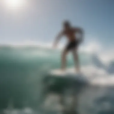 An athlete demonstrating physical conditioning exercises for surfers