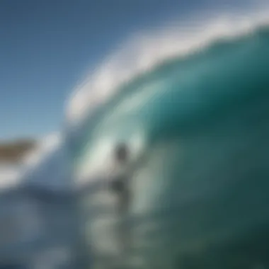 A pristine wave breaking, representing optimal wave selection