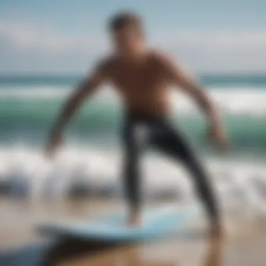 Dynamic stretching routine for surfing