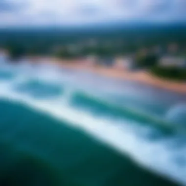 Jaco Beach: The Surf Spot from Above Aerial view of the famous waves at Jaco Beach