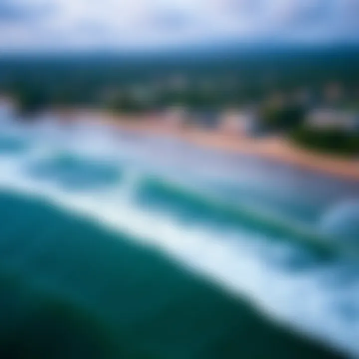 Jaco Beach: The Surf Spot from Above Aerial view of the famous waves at Jaco Beach