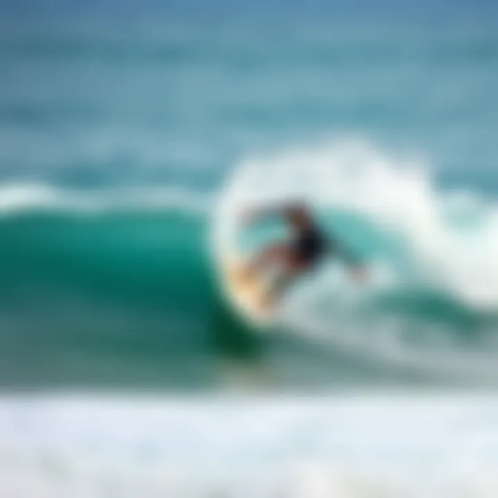 Nosara: Embracing the Waves Local surfer riding a wave at Nosara