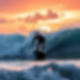 Sunset surf session at Playa Tamarindo