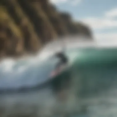 An overview of a unique surf event taking place in an inland location