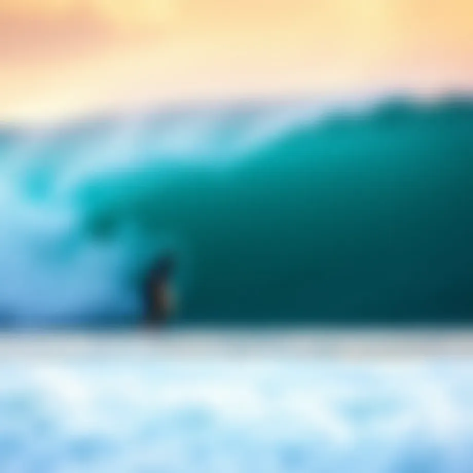 Majestic waves crashing on the shores of the Big Island