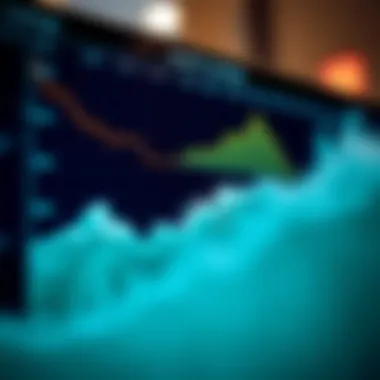 Swell Forecasting Technology A digital map displaying swell forecasts and tidal data.