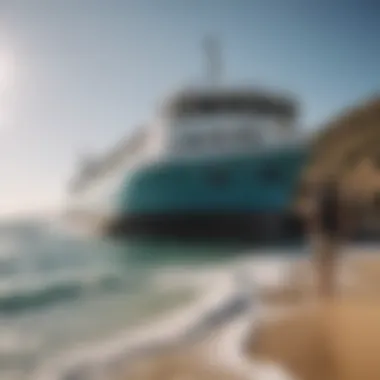 Tourists enjoying the ferry ride