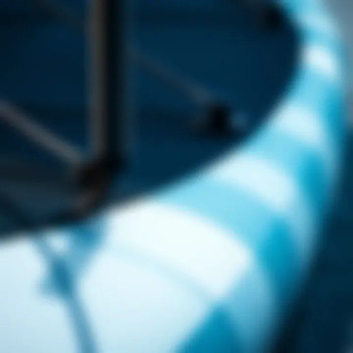 Detail of paddle board construction materials