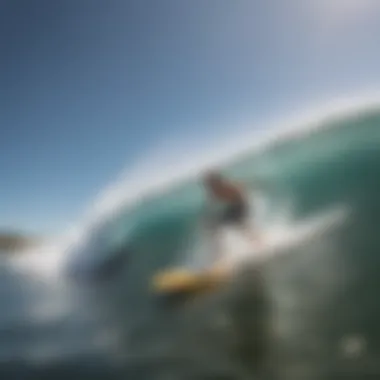 A rider enjoying a thrilling wave on a boogie board