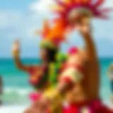 Traditional Luau Dance Attire Traditional luau dance showcasing vibrant cultural attire