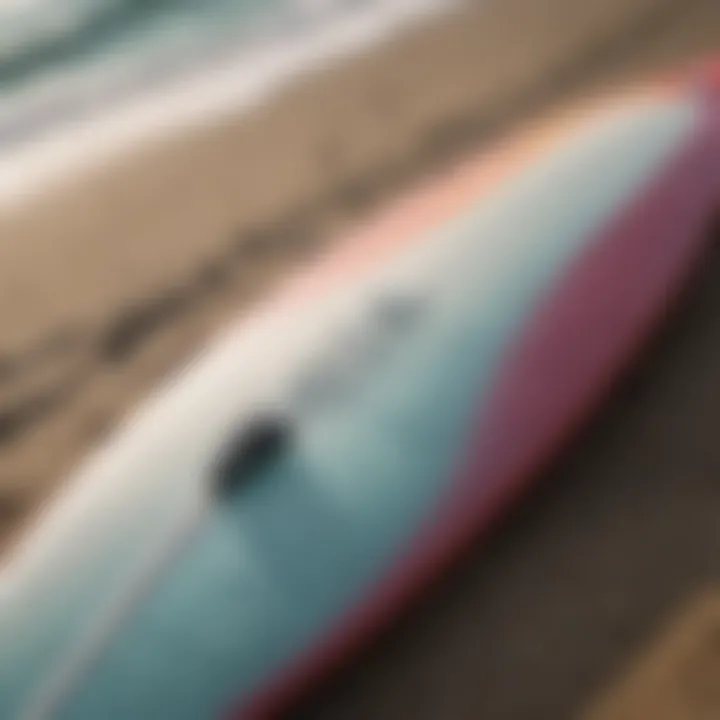 Close-up of surfboard gear highlighting innovation and design