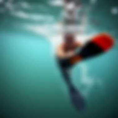 Proper Fin Usage and Technique Illustration of a swimmer demonstrating proper fin usage and technique