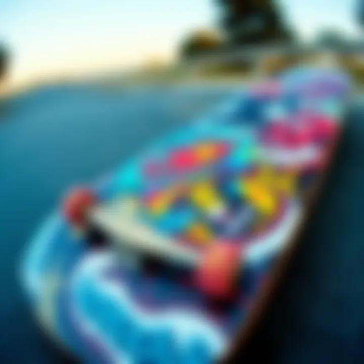 A collage of iconic skateboarding graphics throughout history