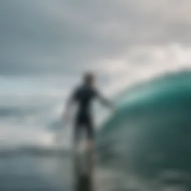 Surfer listening to the rhythm of the ocean