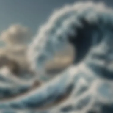 The Great Wave off Kanagawa showcasing its intricate details and powerful motion